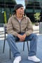 Men's Hooded Waterproof Casual Beige Raincoat - 4