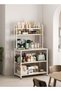 Visionnaire 5-Tier Kitchen Storage Shelf with Heavy-Duty Metal Frame & High-Density Board - Space-Sa - 3