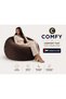 Comfy Adult Large Brown Classic Velvet Bean Bag With Bouncy Virgin Beans Filling