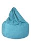 Luxe Decora Suede Velvet Bean Bag Blue 80x80x50cm