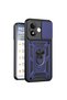 Xiaomi Redmi Note 17 5g Case with Sliding Camera Protection, Ring and Magnet Tank Cover, Navy Blue