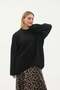 Women's Casual Knitted Crew Neck Oversize Sweater - 2