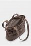 Suede Shoulder Bag with Belt Detail - 3