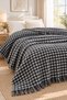 Valeria Cotton Fringed Tv Blanket 180X220Cm 5 Different Colors |   Cotton Blanket |   Indigo - 2