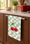 Cherry Patterned Kitchen Hand Towel 35X50 cm Cotton Digital Printed Decorative Towel - 2