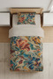 Marble Bloom Marble Flower Patterned Digital Printed Single Duvet Cover Set - Without Sheets