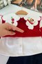 Strawberry Collar Embroidery Detailed Knitted Sweater with Bag Baby Girl Set of 4 - Red - 2