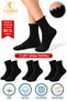 Women's Elasticless Black Ruffled Seamless Socks 3-Piece / Non-Marking / Non-Tightening Socks / Cotton - 4