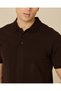 Men Brown Basic Polo Shirt - 4