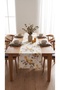 Duck Fabric Runner 40X150 cm – Eucalyptus Leaf Patterned, Water Repellent, Stain Resistant Decorative Table Runner - 4