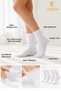 Women's Elasticless White Ruffled Seamless Socks 3-Piece / Non-Marking / Non-Tightening Socks / Cotton - 2