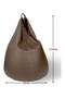 Home Canvas High Back Bean Bag Brown 110 x 80 x 110cm - 2