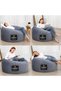 COMFY ADULT CLASSIC CHARCOAL GREY SUEDE/VELVET BEAN BAG