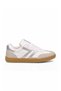 White-Silver Laced Lightweight Comfortable Unisex Walking and Sports Shoes Sneaker 234750 - 2