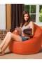 COMFY PVC LARGE ORANGE BEAN BAG WITH VIRGIN BEANS FILLING - 3