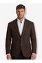 Stylish and Classic Cut Men's Brown Wool Blazer Jacket