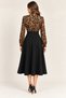 Imported Crepe Quality |   Women's Long-Sleeved Double-Breasted Collared Top, Imported Crepe Midi-Length Elegant Dress. - 5