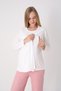 Women's Maternity & Postpartum Pajama Set with Hidden Layers and Nursing Compartment, Adjustable Waist, Lace-Up Ribbed Camisole Top and Bottom Set - 7
