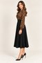 Imported Crepe Quality |   Women's Long-Sleeved Double-Breasted Collared Top, Imported Crepe Midi-Length Elegant Dress. - 2