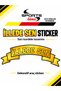 Sassy Yellow Ribbon Design Car Window Sticker