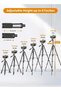 TONEOF 170cm Camera Tripod, 67" Camera Tripod with Travel Bag, Cell Phone Tripod with Remote, Alumin - 2