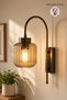 Aveline Honey Colored Glass E27 Modern Single Wall Sconce