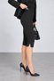 Black High-Slit Detailed Slim Fit Capri Pants |   Mks6611780-1 - 3