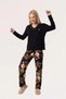 Women's Black Long Sleeve Pajama Set 30188 - 2