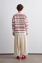 Geometric Motif Knitwear Sweater Ecru - 5