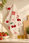 Sweet Cherries Decorative Kitchen Towel 35X50 cm Digital Printed Cotton Hand Drying Cloth - 5