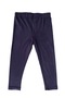 Navy Blue Suede Effect Winter Leggings for Little Girls - 7