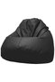 COMFY LARGE ADULT BLACK PVC BEAN BAG WITH VIRGIN BEANS FILLING - 3