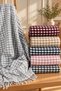 Valeria Cotton Fringed Tv Blanket 180X220Cm 5 Different Colors |   Cotton Blanket |   Cappicuno - 7