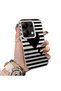 Redmi Note 13 Pro 4g Compatible Striped Black Case, Shockproof Silicone, Stylish - 2