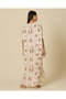 Women Cream Floral Kaftan Nightgown - 3