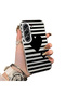 Tecno Camon 40 Pro 5g Compatible Striped Black Case, Shockproof Silicone, Stylish - 2