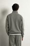 Men's Oversized Tracksuit Set with Stripe Detail and Half Zipper - 4