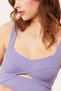 Solid Crop Top with Spaghetti Straps - 4