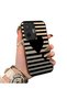 Poco F7 Compatible Striped Black Case, Shockproof Silicone, Stylish - 2