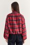 Women's Plaid Patterned Stone Detailed Lined High Collar Zippered Bomber Jacket Dc261012 60286766 - 8