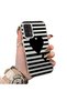 Samsung Galaxy A23 4G/5G Compatible Striped Black Case, Shockproof Silicone, Stylish - 2