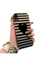 iPhone Xr Compatible Striped Black Case, Shock-Resistant Silicone, Stylish - 2