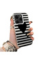 Tecno Spark 20 Pro 4G/5G Compatible Striped Black Case, Shockproof Silicone, Stylish - 2