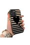 iPhone 16 Pro Max Compatible Striped Black Case, Shock-Resistant Silicone, Stylish - 2