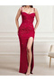 Rochie lunga, Rosu
