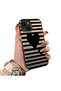 iPhone 14 Plus/15 Plus Compatible Striped Black Case, Shock-Resistant Silicone, Stylish - 2