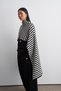 Striped Knitwear Scarf Black
