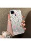 Realme C15/C25/C25S Compatible Pink Branch Flower Case, Shockproof Silicone, Stylish