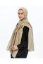 Alia Shawl - Checkered Pattern - Beige - 2