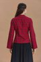Cross Buttoned Judge Collar Women's Jacket Blouse - 7